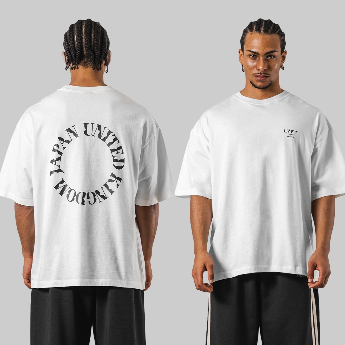 Streetwear Brand Rings - เสื้อยืดออกกำลังกายแบรนด์ Back Ring Big LY Classic