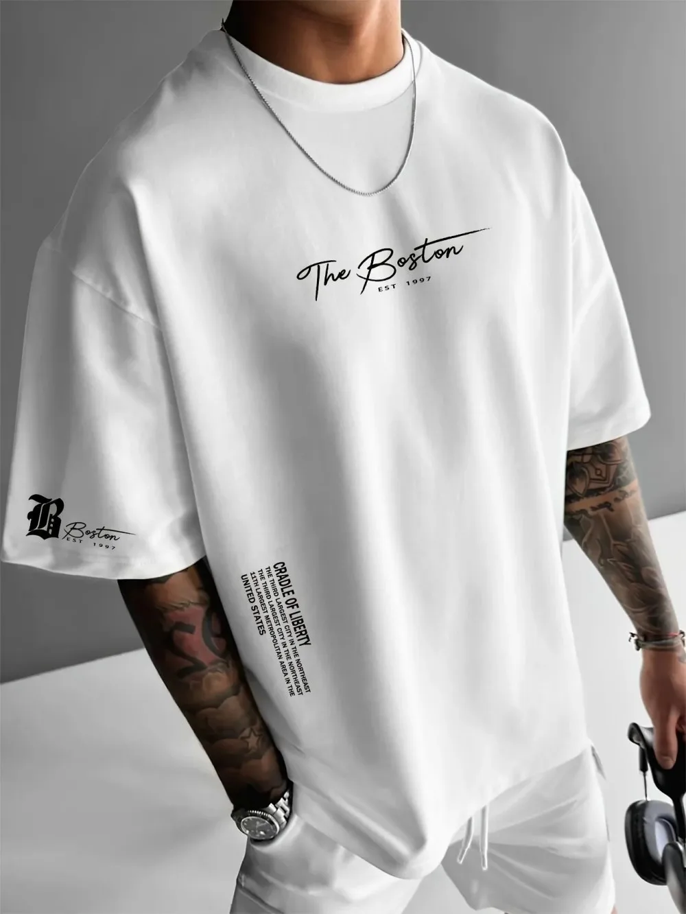 Streetwear Brand Marketing - เสื้อยืดพิมพ์ลายตัวอักษรแบรนด์หรูสำหรับผู้ชายรุ่นล่าสุด เสื้อยืดแขนสั้นผ้าฝ้ายแท้ 100% เสื้อผ้าสตรีทแวร์คุณภาพสูงสำหรับผู้ชาย