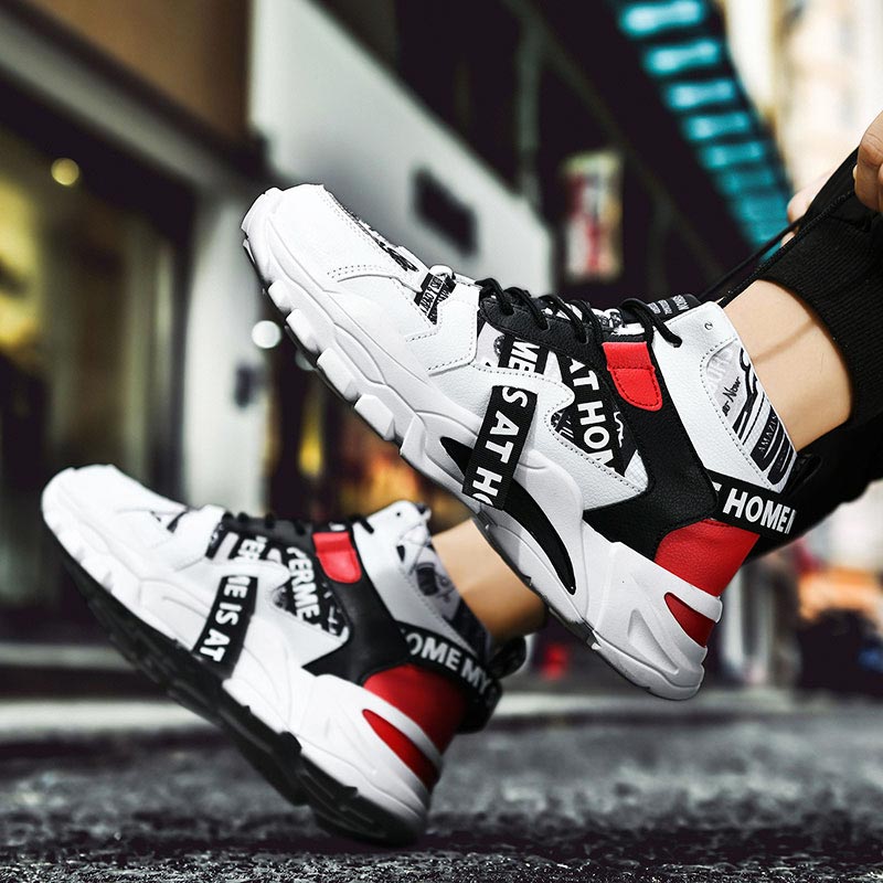 Streetwear Brand With White Flowers - ขนาดใหญ่ขนาดสูง Chunky รองเท้าผ้าใบกีฬาสำหรับชายกีฬารองเท้าผู้หญิงวิ่งรองเท้าผู้ชายออกกำลังกาย Tenisky Scarpe Uomo