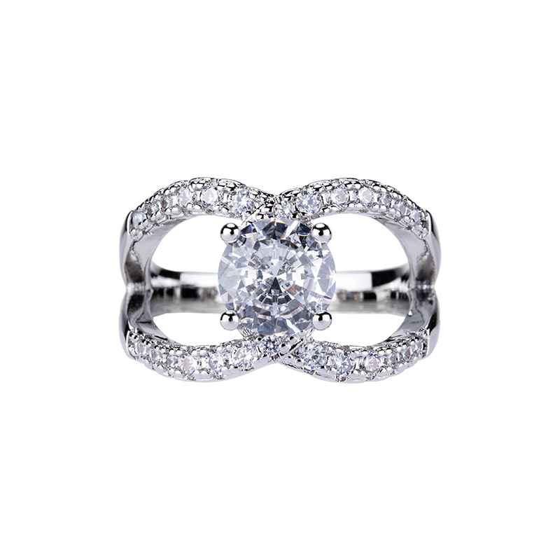 Streetwear Brand Rings - 925แหวนเพชรเซอร์โคเนียสีเงินเงาสำหรับผู้หญิงเครื่องประดับที่ดีสตรีทแวร์ของขวัญแต่งงานแหวนหมั้นใหม่เอี่ยม