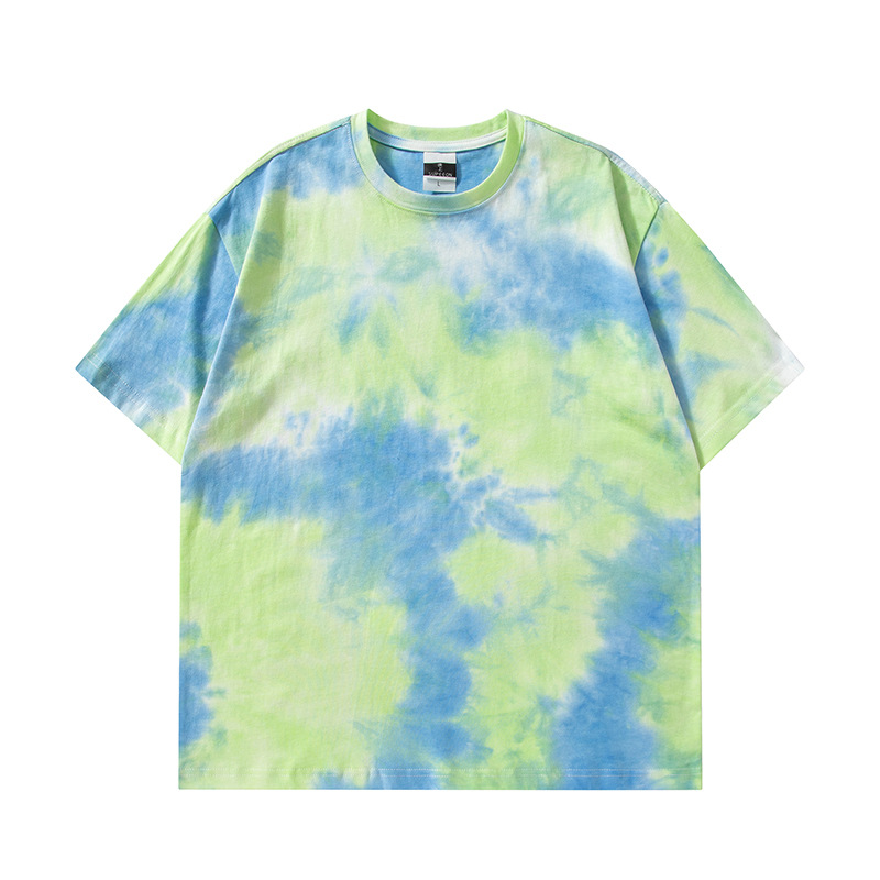 Brand Streetwear Instagram - แฟชั่นTieย้อมTshirt Instagram EuropeanAmericanแฟชั่นแบรนด์Gradientสั้นเสื้อ \ \ \
