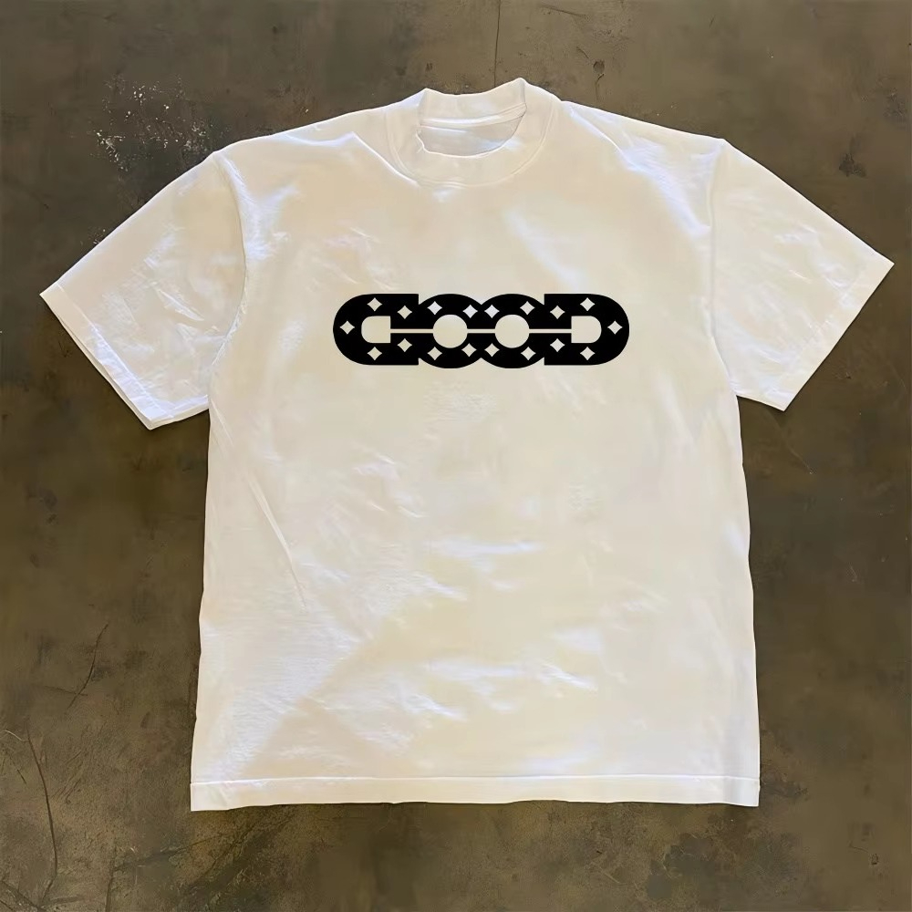 Good Streetwear Brand - GOOD โลโก้สีขาว Y2K สตรีทเทรนดี้แบรนด์เสื้อยืดผ้าฝ้ายกราฟิกทีชายหญิงฤดูร้อนสตรีทแวร์