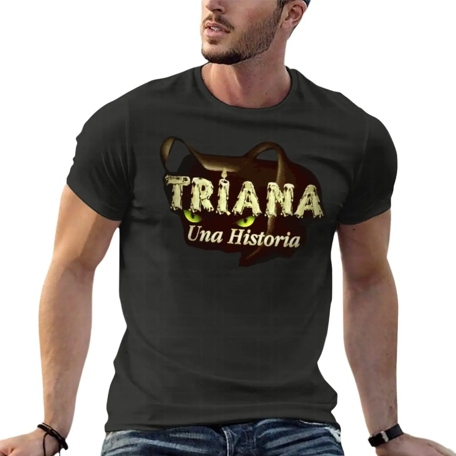 Streetwear Brands - Triana Una Historia เสื้อยืดโอเวอร์ไซส์สำหรับผู้ชายเสื้อผ้าแบรนด์เนมเสื้อยืดสตรีทไซส์ใหญ่