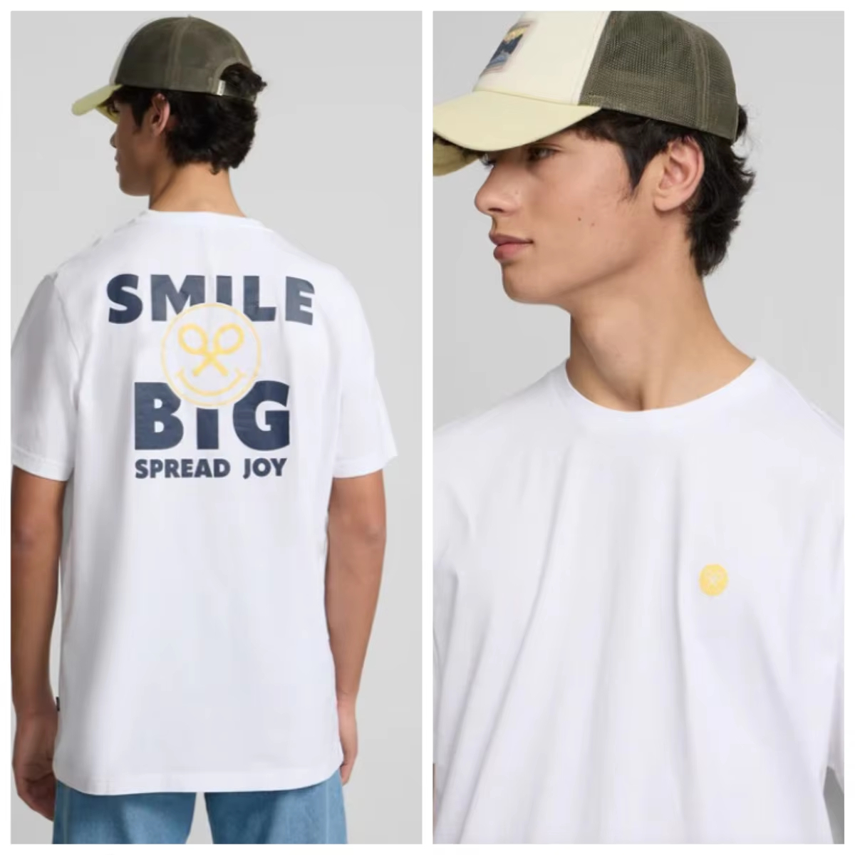 Streetwear Brand Collection - SPREAD JOY คอลเลกชันเทนนิสแฟชั่นลำลองเทรนด์แบรนด์เสื้อยืดผ้าฝ้ายเสื้อยืดลายกราฟิกผู้ชายผู้หญิงฤดูร้อนสตรีทแวร์