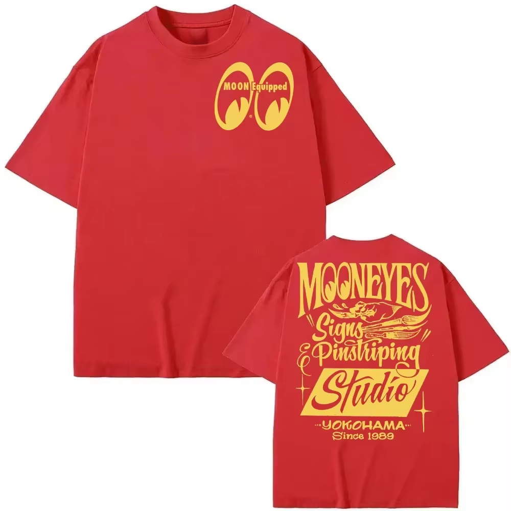 Streetwear Brand Marketing - เสื้อยืดลายกราฟิก Moon Eyes Equipped Speed Car