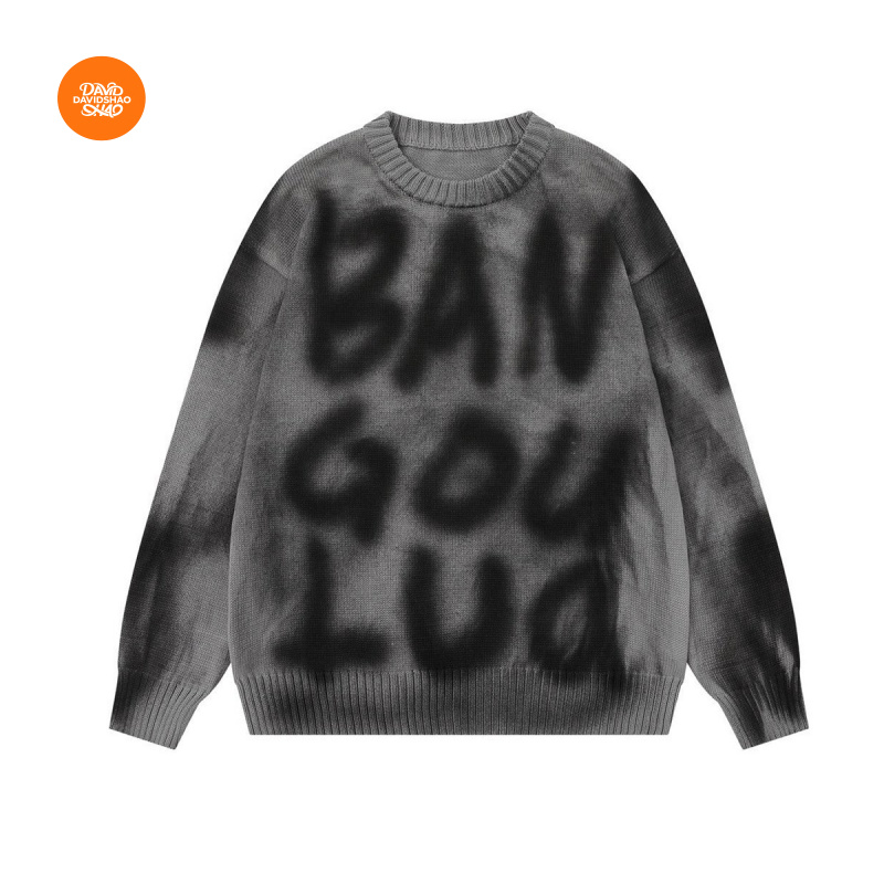 Streetwear Brands - เสื้อสเวตเตอร์ถักแบรนด์ดัง สไตล์ฮิปฮอป Y2K แฟชั่นสตรีทแวร์คุณภาพสูง สำหรับผู้ชาย ไซส์