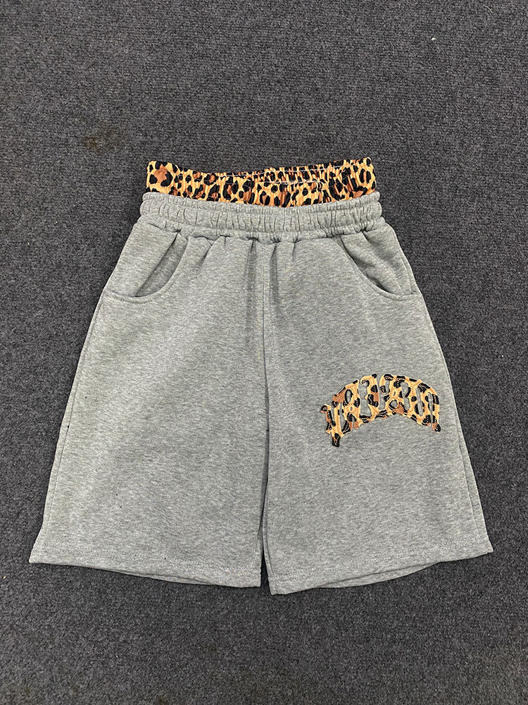 กางเกงลำลองลายเสือดาวปักตัวอัก - Streetwear Brand With K บทวิจารณ์และราคา