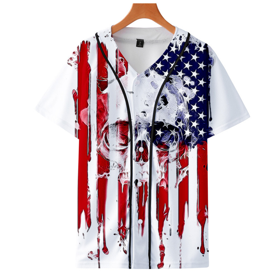 เสื้อยืดลายธงชาติอเมริกา ลายหั - Streetwear Brand Usa บทวิจารณ์และราคา