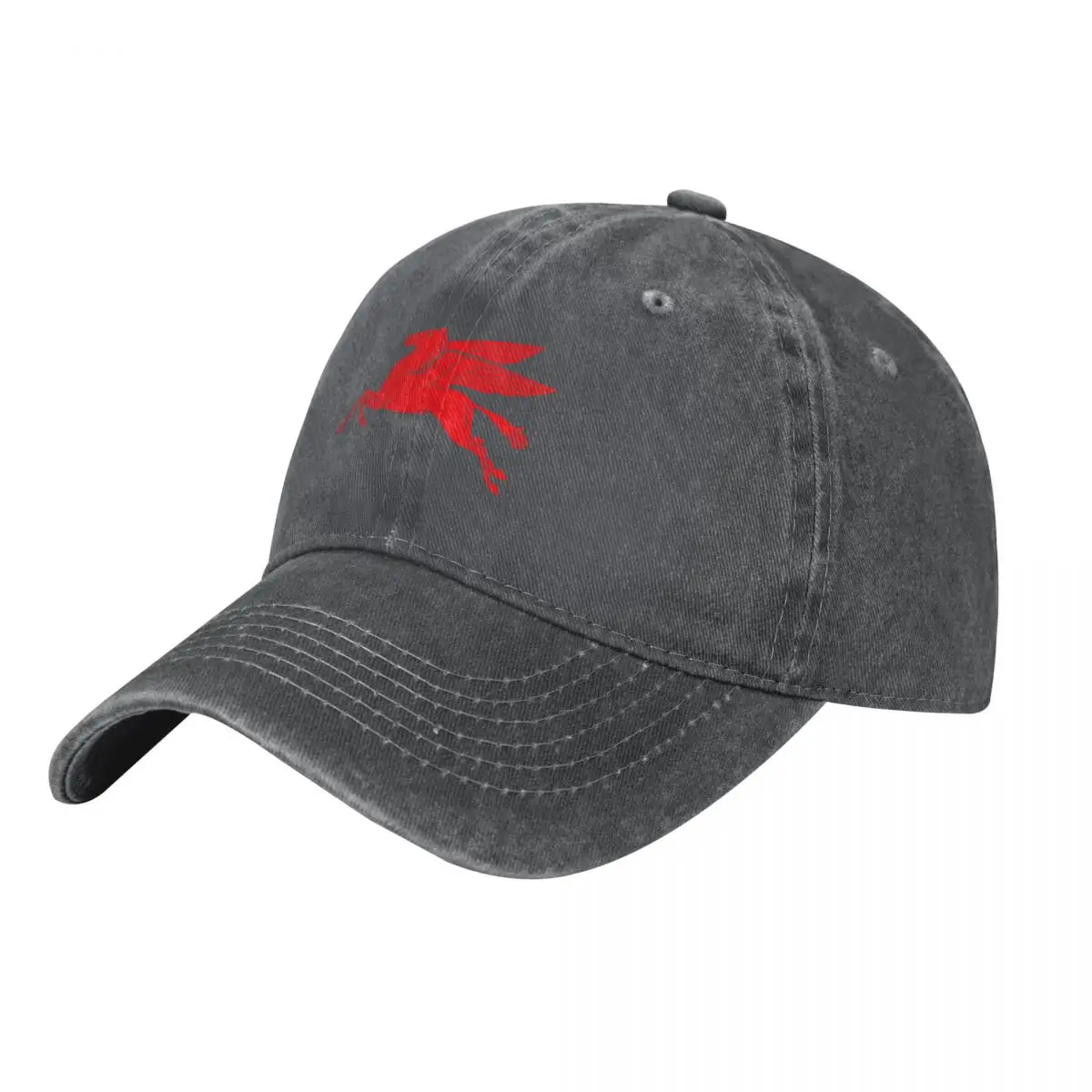 โลโก้ป้ายวินเทจของโมบิลออยล์ - - Streetwear Brand Red Logo บทวิจารณ์และราคา