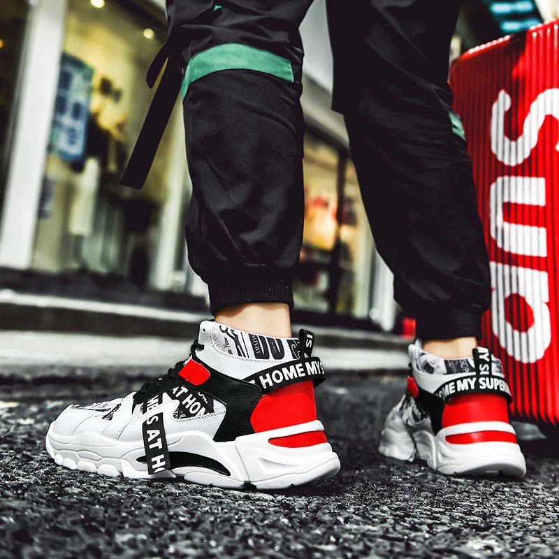 ขนาดใหญ่ขนาดสูง Chunky รองเท้า - Streetwear Brand With White Flowers บทวิจารณ์และราคา