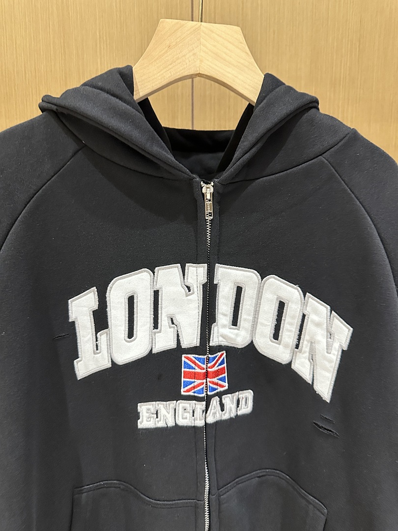 เสื้อฮู้ดซิป 25S ล้างสีแบบวินเ - Streetwear Brand London บทวิจารณ์และราคา